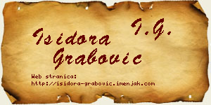 Isidora Grabović vizit kartica